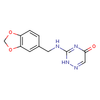 3-{[(2H-1,3-benzodioxol-5-yl)methyl]amino}-2,5-dihydro-1,2,4-triazin-5-one