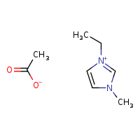 1-ethyl-3-methylimidazolium; acetate ion
