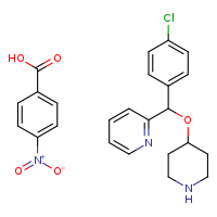 2-[(4-chlorophenyl)(piperidin-4-yloxy)methyl]pyridine; P-nitrobenzoic acid