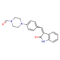 4-{4-[(2-oxo-1H-indol-3-ylidene)methyl]phenyl}piperazine-1-carbaldehyde