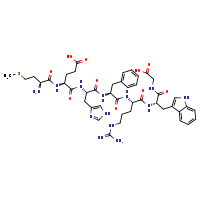 (4S)-4-[(2S)-2-amino-4-(methylsulfanyl)butanamido]-4-{[(1S)-1-{[(1S)-1-{[(1S)-4-carbamimidamido-1-{[(1S)-1-(carboxymethylcarbamoyl)-2-(1H-indol-3-yl)ethyl]carbamoyl}butyl]carbamoyl}-2-phenylethyl]carbamoyl}-2-(1H-imidazol-4-yl)ethyl]carbamoyl}butanoic acid