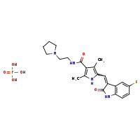5-[(5-fluoro-2-oxo-1H-indol-3-ylidene)methyl]-2,4-dimethyl-N-[2-(pyrrolidin-1-yl)ethyl]-1H-pyrrole-3-carboxamide; phosphoric acid