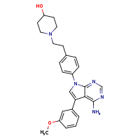 1-(2-{4-[4-amino-5-(3-methoxyphenyl)pyrrolo[2,3-d]pyrimidin-7-yl]phenyl}ethyl)piperidin-4-ol