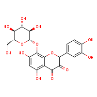 2-(3,4-dihydroxyphenyl)-5,7-dihydroxy-8-{[(2S,3R,4S,5S,6R)-3,4,5-trihydroxy-6-(hydroxymethyl)oxan-2-yl]oxy}-2H-1-benzopyran-3,4-dione