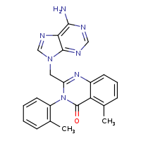 2-[(6-aminopurin-9-yl)methyl]-5-methyl-3-(2-methylphenyl)quinazolin-4-one
