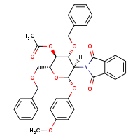 (2R,3S,4R,5R,6S)-4-(benzyloxy)-2-[(benzyloxy)methyl]-5-(1,3-dioxoisoindol-2-yl)-6-(4-methoxyphenoxy)oxan-3-yl acetate