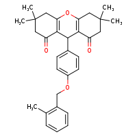 3,3,6,6-tetramethyl-9-{4-[(2-methylphenyl)methoxy]phenyl}-4,5,7,9-tetrahydro-2H-xanthene-1,8-dione