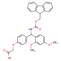 4-[(2,4-dimethoxyphenyl)({[(9H-fluoren-9-ylmethoxy)carbonyl]amino})methyl]phenoxyacetic acid