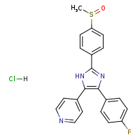 4-[5-(4-fluorophenyl)-2-(4-methanesulfinylphenyl)-3H-imidazol-4-yl]pyridine hydrochloride