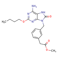 methyl 2-{3-[(6-amino-2-butoxy-8-oxo-7H-purin-9-yl)methyl]phenyl}acetate