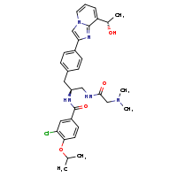 N-[(2S)-2-[(3-chloro-4-isopropoxyphenyl)formamido]-3-(4-{8-[(1S)-1-hydroxyethyl]imidazo[1,2-a]pyridin-2-yl}phenyl)propyl]-2-(dimethylamino)acetamide