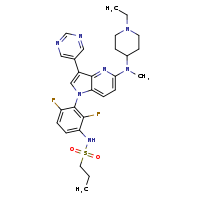N-(3-{5-[(1-ethylpiperidin-4-yl)(methyl)amino]-3-(pyrimidin-5-yl)pyrrolo[3,2-b]pyridin-1-yl}-2,4-difluorophenyl)propane-1-sulfonamide
