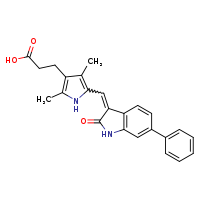 3-{2,4-dimethyl-5-[(2-oxo-6-phenyl-1H-indol-3-ylidene)methyl]-1H-pyrrol-3-yl}propanoic acid