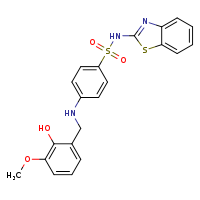 N-(1,3-benzothiazol-2-yl)-4-{[(2-hydroxy-3-methoxyphenyl)methyl]amino}benzenesulfonamide
